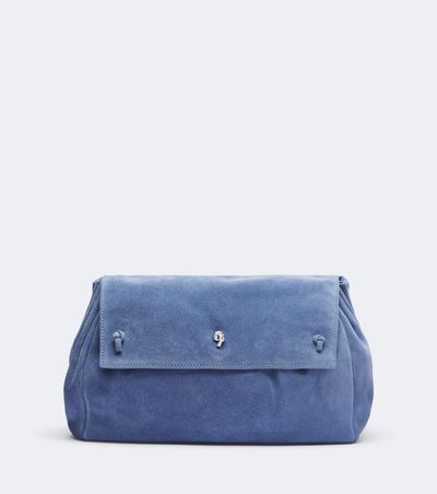 Staud Staud CY Medium suede clutch