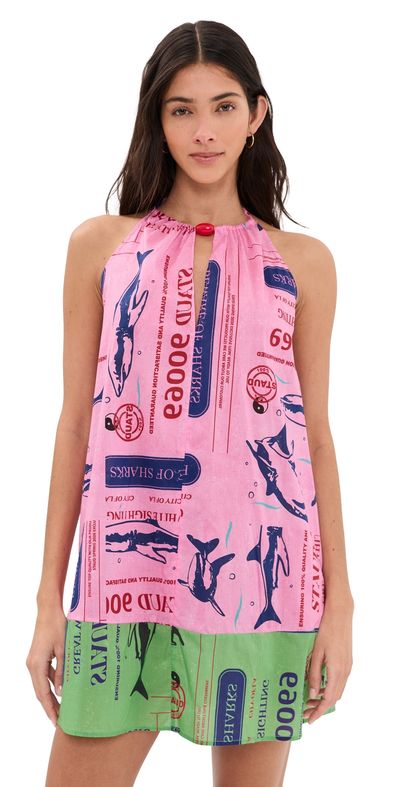 STAUD STAUD Dani Dress Parcel Print Pink