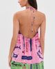 STAUD STAUD Dani Dress Parcel Print Pink - 3