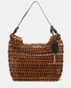 Staud Staud Drift beaded leather-trimmed tote bag - 1