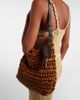 Staud Staud Drift beaded leather-trimmed tote bag - 2