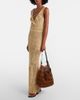 Staud Staud Drift beaded leather-trimmed tote bag - 5