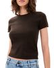 STAUD STAUD Easy Cashmere Tee Dark Chocolate - 1