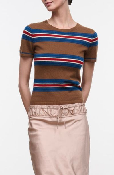 STAUD STAUD Easy Striped Cashmere Sweater