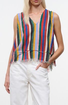 STAUD STAUD Elena Stripe Sleeveless Top