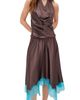 STAUD STAUD Elira Silk Dress Mink/Pool - 1