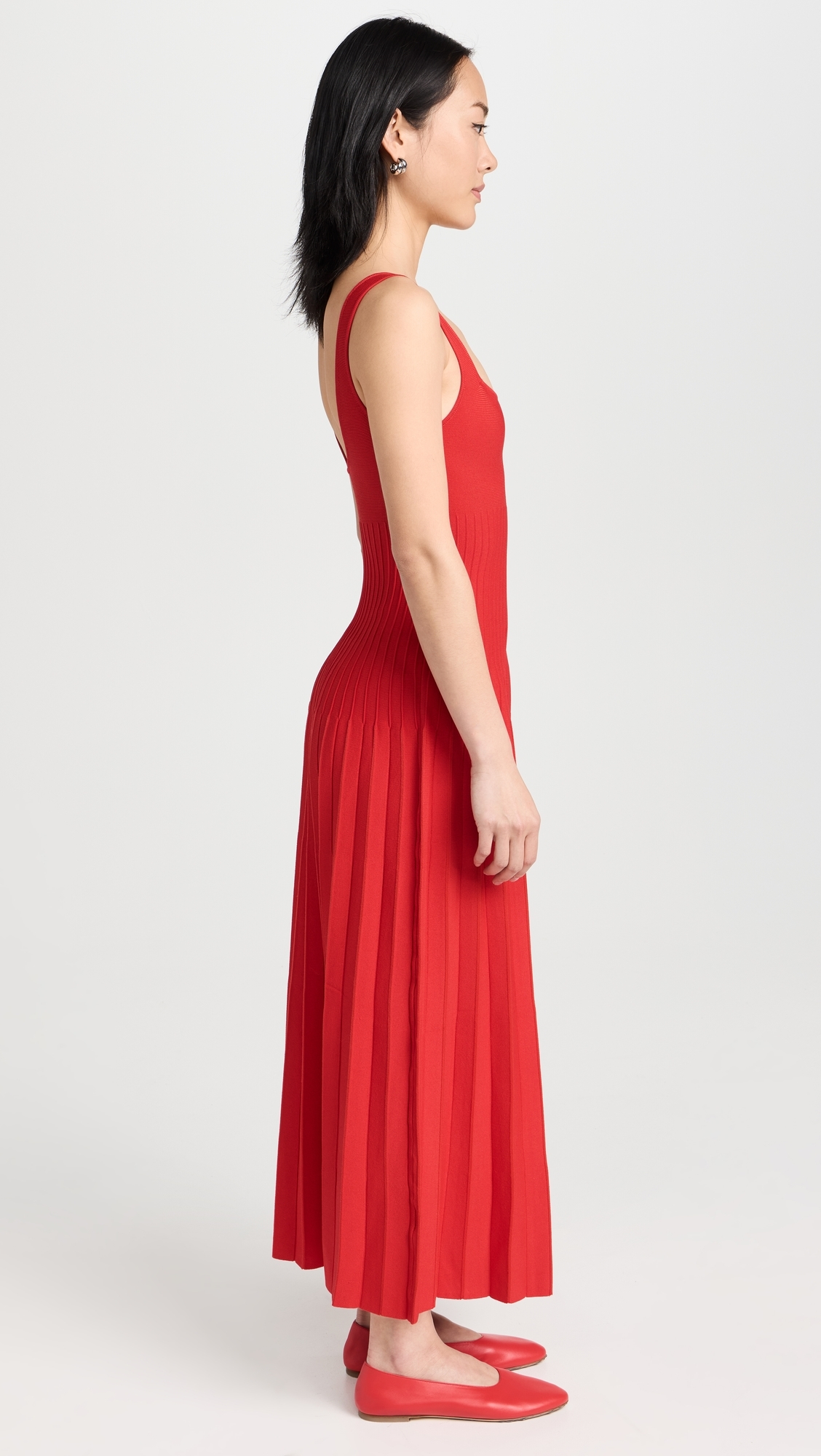 white christmas dresses Staud Ellison Dress - Earth main image 1