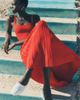 STAUD STAUD Ellison Dress Red Rose XL - 6