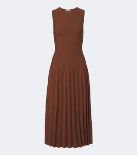Staud Staud Elyse knitted pleated midi dress