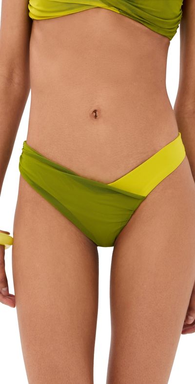 STAUD STAUD Emsley Bikini Bottoms Citron/Pesto