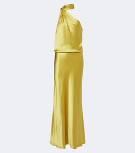 Staud Staud Estelle one-shoulder satin maxi dress