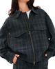 STAUD STAUD Eugene Jacket Ink Blue Plaid - 1