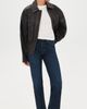 STAUD STAUD Eugene Leather Jacket Distressed Brown - 5