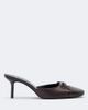 Staud Staud Faye leather-trimmed satin mules - 5