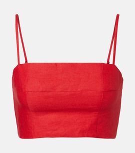 Staud Staud Federico linen crop top