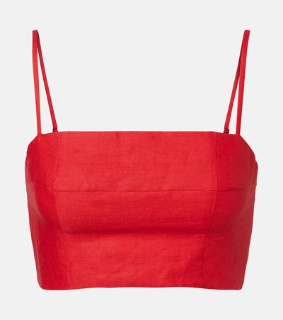 Staud Staud Federico linen crop top