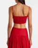 Staud Staud Federico linen crop top - 4