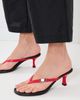 STAUD STAUD Flynn Kitten Heel Sandals Black Red Rose - 3