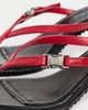 STAUD STAUD Flynn Kitten Heel Sandals Black Red Rose - 6