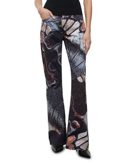 Staud Staud Franky Mid Rise Flare Jeans in Butterfly Sky