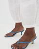 STAUD STAUD Freja Denim Kitten Heel Sandals Denim - 3
