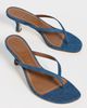 STAUD STAUD Freja Denim Kitten Heel Sandals Denim - 5