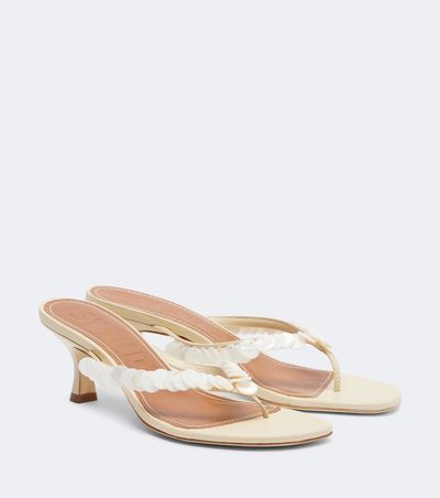 Staud Staud Freja embellished leather thong sandals
