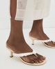 STAUD STAUD Freja Kitten Heel Sandals Cream - 3