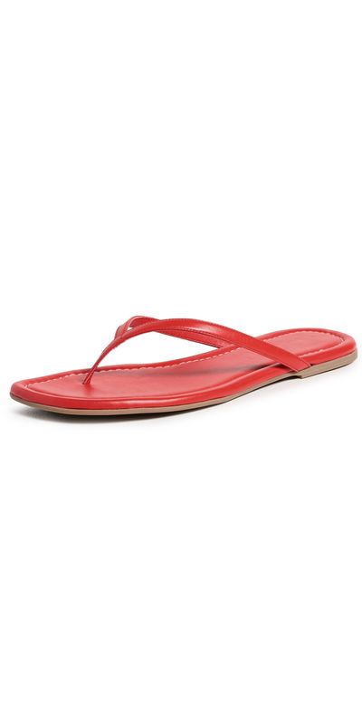 STAUD STAUD Freja Thong Sandals Red Rose