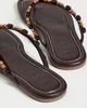 STAUD STAUD Freja Thong Sandals Wood Beads - 4