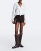 Staud Staud Geo suede shorts - 6