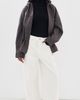 STAUD STAUD Gondola Lambskin Leather Jacket Earth - 5
