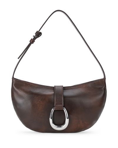 Staud Staud Harlow Crescent Leather Shoulder Bag