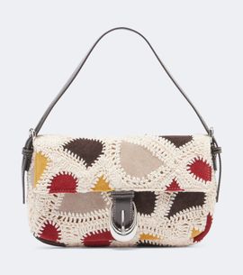 Staud Staud Harlow Small suede and crochet shoulder bag