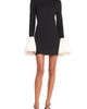 STAUD STAUD Hawthorne Contrast Cuff Long Sleeve Sheath Minidress - 1