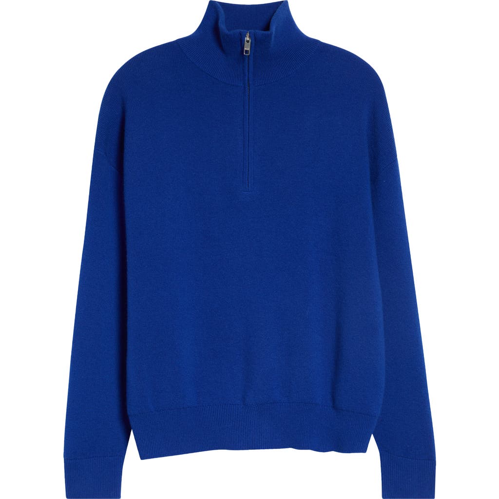 STAUD STAUD Hudson Quarter Zip Cashmere Sweater