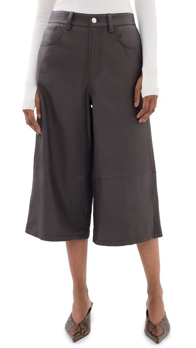 STAUD STAUD Hunter Leather Culottes Earth