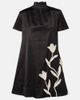 Staud Staud Ilana floral-appliquÃ© satin minidress - 1