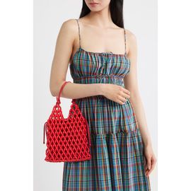STAUD STAUD Karla Wood Beaded Shoulder Bag