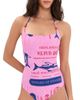 STAUD STAUD Laird One Piece Parcel Print Pink - 1