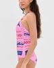 STAUD STAUD Laird One Piece Parcel Print Pink - 4