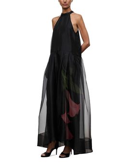 Staud Staud Laney Halter Tie Back Dress