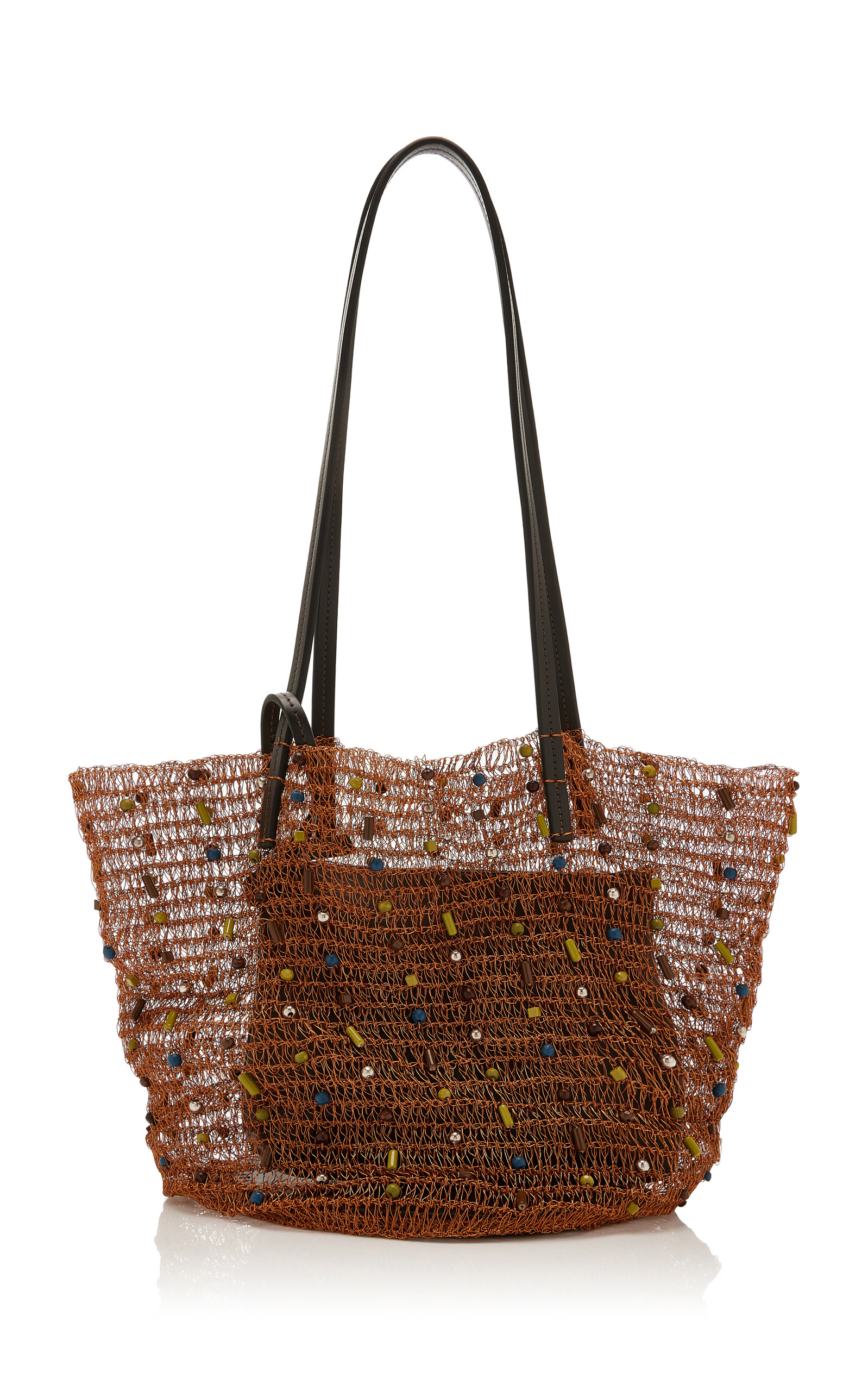 STAUD STAUD Large Caro Beaded Bucket Bag