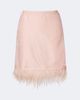 Staud Staud Lark feather-trimmed silk miniskirt - 1