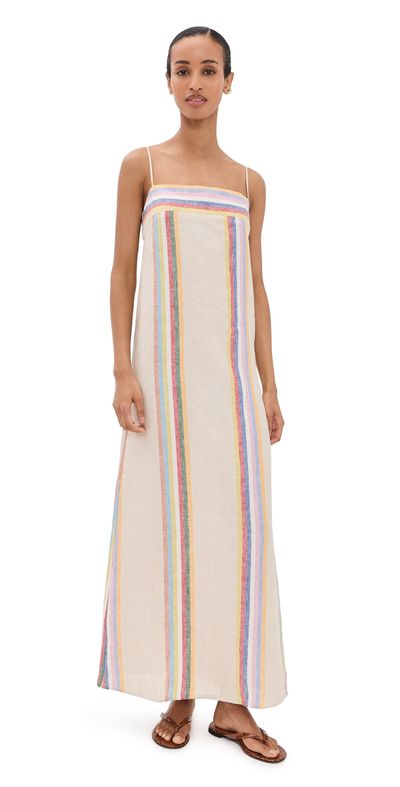 STAUD STAUD Laura Linen Dress Day Trip Stripe