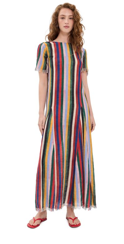 STAUD STAUD Le Havre Coverup Dress Artist Stripe