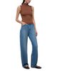 Staud Staud Leo High Rise Straight Jeans in Archive Crease - 2