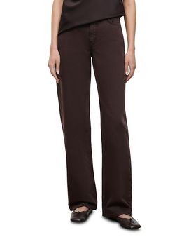 Staud Staud Leo High Rise Straight Jeans in Earth