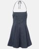 Staud Staud Leone linen-blend denim minidress - 1