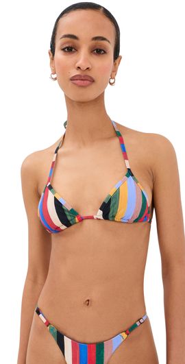 STAUD STAUD Lido Triangle Bikini Top Artist Stripe